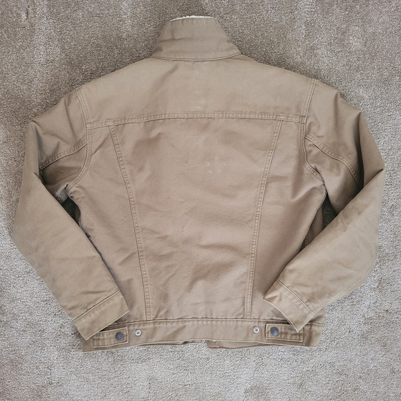 levi's premium type iii sherpa trucker jacket in ermine - Picture 10 of 12
